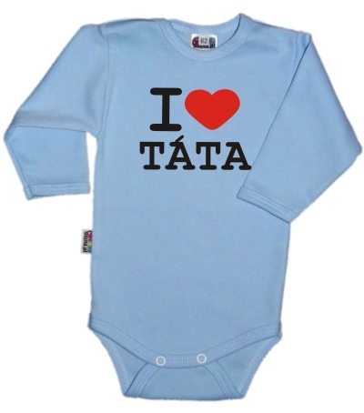 Body dl. rukáv Kolekce I Love Táta, sv. modré, vel. 86
