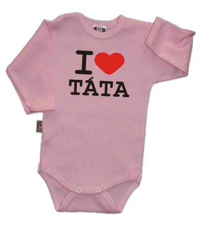 Body dl. rukáv Kolekce I LOVE TÁTA sv. růžové