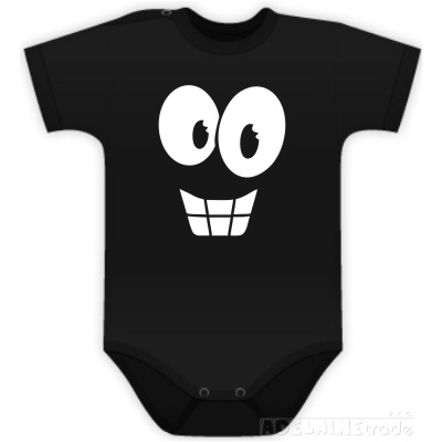 DEJNA Body kr. rukáv s Tváří - černé, vel. 80