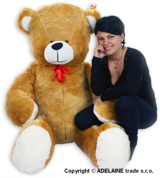 Plyšový Medvěd Baby Nellys - Sv. hnědý - 180cm - Plyšový Medvěd Baby Nellys - vel. 180cm, Barva: Sv. hnědá