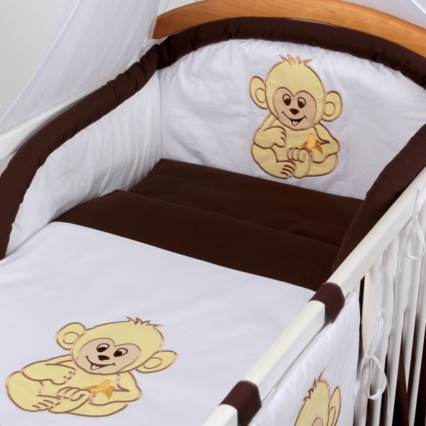 Luxusní povlečení Baby Dreams - SAFARI - OPICE - vzor: SAFARI OPICE Hnědá, rozměr: 135x100, 2D
