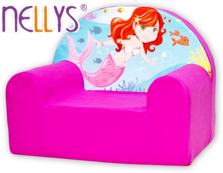 Dětské křesílko/pohovečka Nellys ® - Malá mořská víla, růžové
