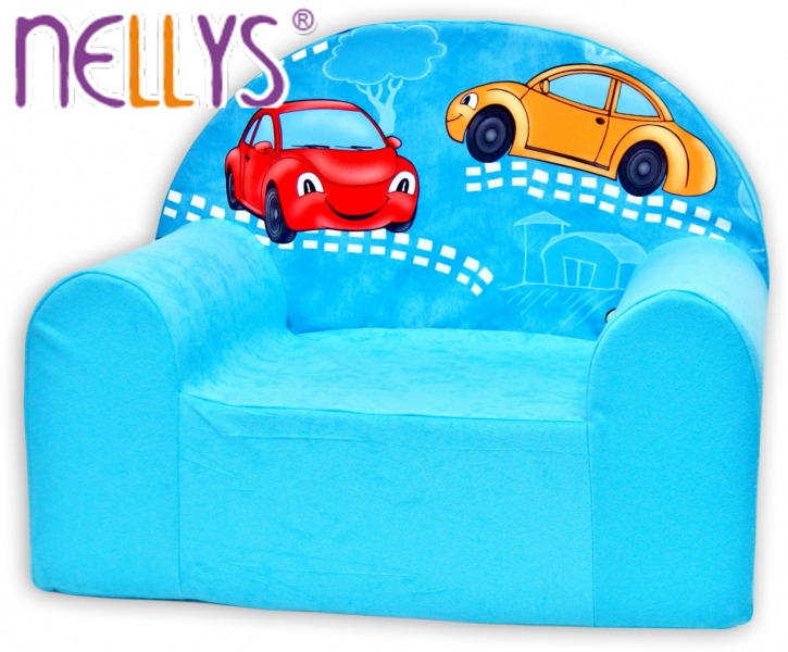 Dětské křesílkoohovečka Nellys ® - Veselá autička v modrém
