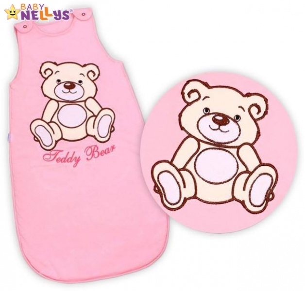 Spací vak Teddy Bear Baby Nellys - sv. růžový vel. 1