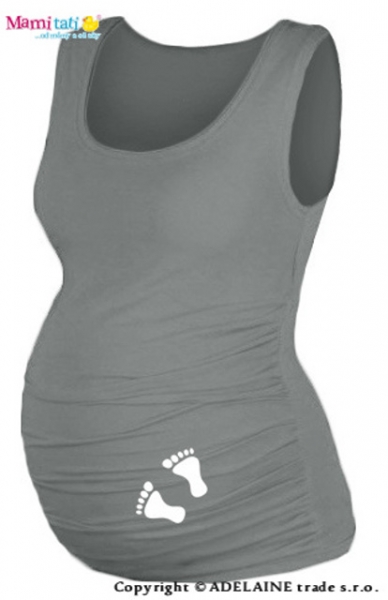 Mamitati Top, tílko Dana s potiskem Nožiček  - šedé, vel. L/XL