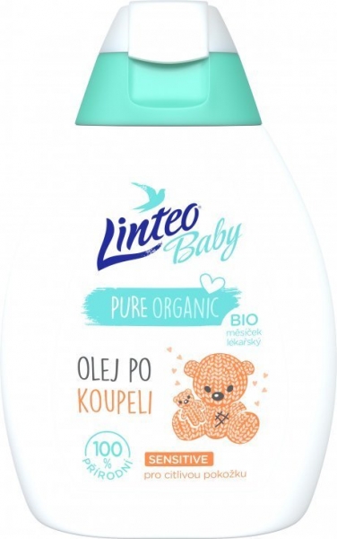 Olej po koupeli s BIO měsíčkem lékařským LINTEO BABY, 250 ml