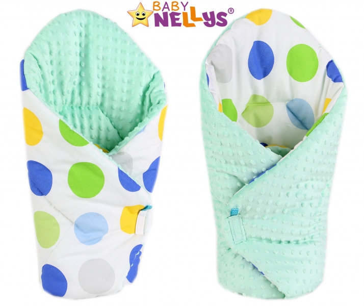 Luxusní zavinovačka MINKY BABY - oboustranná Bubble - MINKY Baby, Oboustranná, Bubble/ mátová zelená Minky