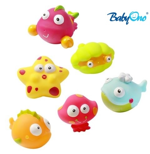 Baby Ono Veselé hračky do vody OCEÁN/MOŘE - 3m+ - nr. kat. 532 - OCEÁN/MOŘE - 6ks v balení, BO
