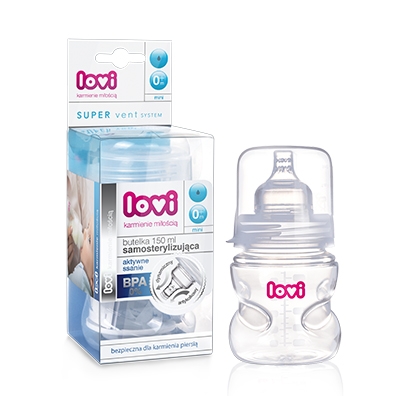 Lahvička LOVI samosterilizační 150ml - super vent system