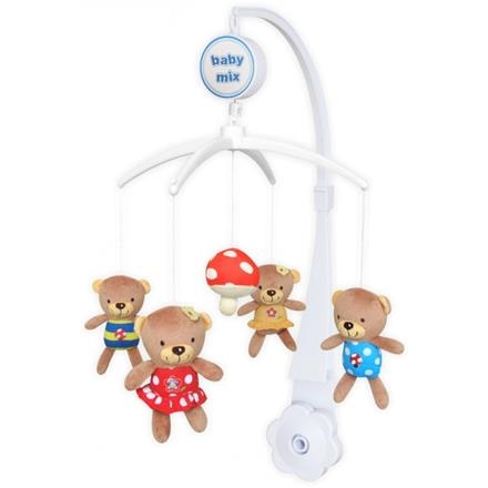 Kolotoč nad postýlku BABY MIX - Medvídek a muchomůrka