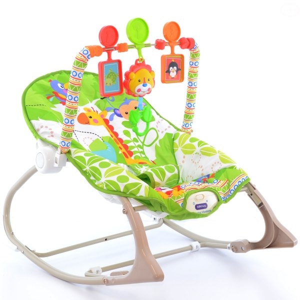 Lehátko,houpačka pro kojence  s vibrací a hudbou Eco Toys - Žirafa