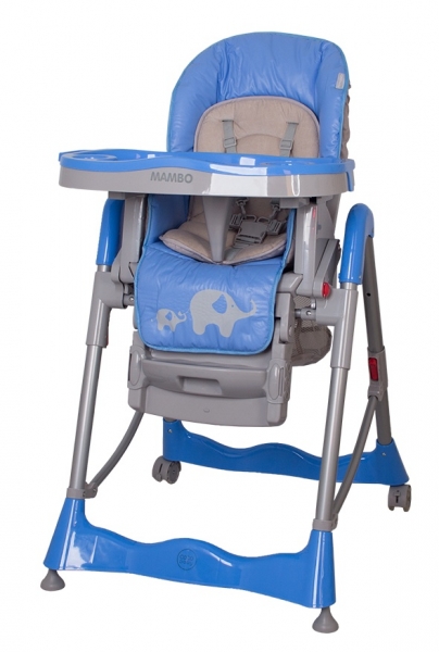 Jídelní židlička Coto Baby Mambo, Blue - Sloníci