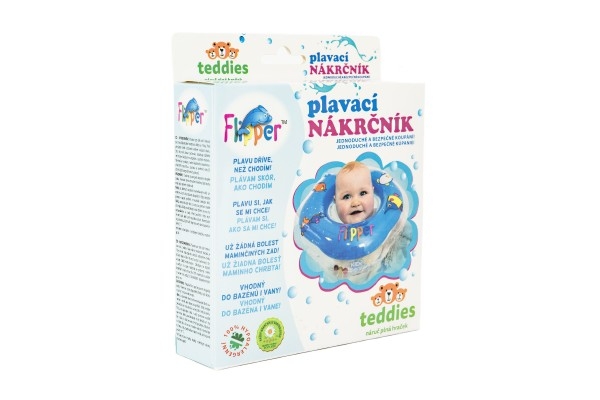 Plavací nákrčník Flipper/Kruh zelený v krabici 17x20cm 0m+