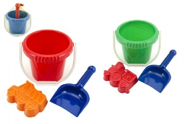 Sada na písek - kbelík, lopatka, bábovka plast v sáčku 12m+