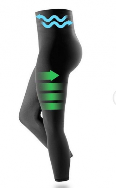 Be MaaMaa Speciální legíny PROSKIN Push-up- anticelulitidní s vysokým pásem, XL/42