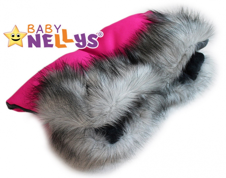 Rukávník ke kočárku s kožešinkou Baby Nellys ®LUX Eskymo - 07