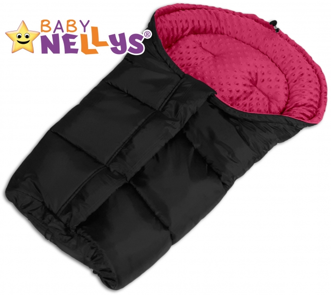 Fusák nejen do autosedačky Baby Nellys ® MINKY - sytě růžový