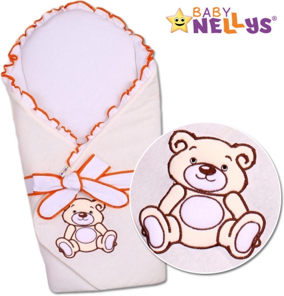 Zavinovačka s výztuží Teddy Bear - velur - ecru
