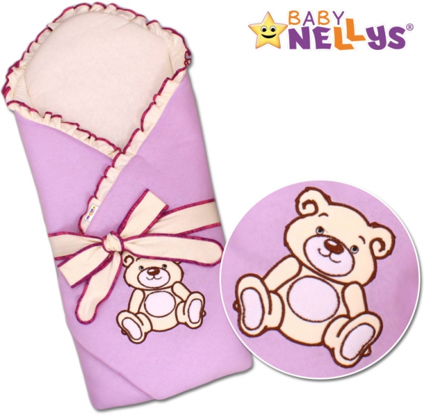 Zavinovačka s výztuží Teddy Bear - velur - lila