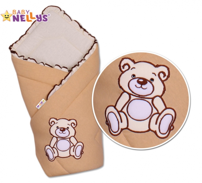 Zavinovačka Teddy Bear - velur - kávová