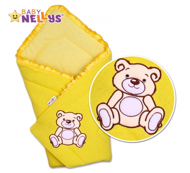 Zavinovačka Teddy Bear - velur - žlutá