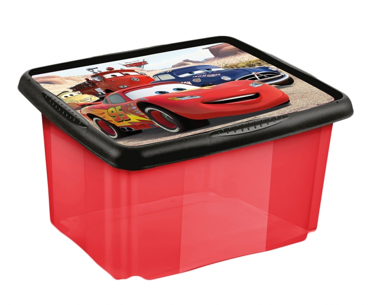 Keeeper Box na hračky Cars 45 l - červený