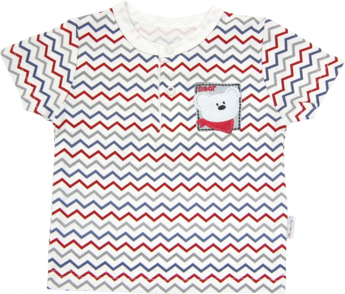 Polo tričko krátký rukáv Mamatti - Zvířátka zigzag