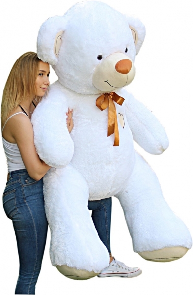 Obr plyšový Medvěd - bílý - 190 cm