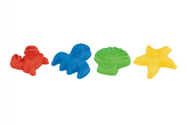 Formičky na písek plast 12cm 4ks v síťce 12m+ Wader