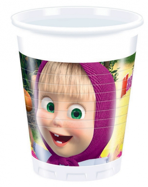 PROCOS kelímky 200 ml Máša a Medvěd 8 ks