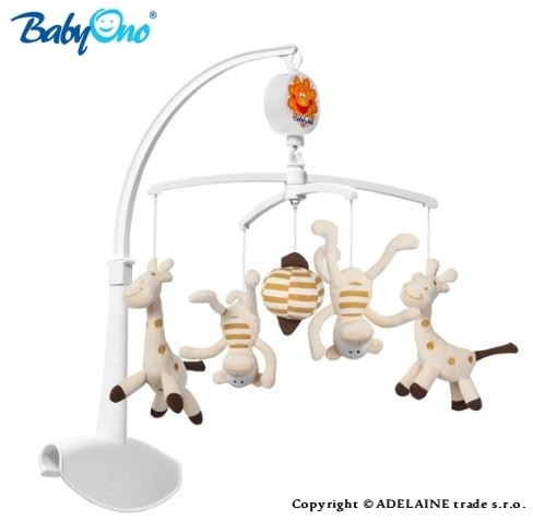 Kolotoč nad postýlku Baby Ono - Žirafky a opičky