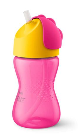 AVENT Hrníček s brčkem 300ml - růžový