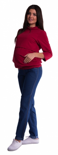 Be MaaMaa Těhotenské kalhoty - tmavý jeans, Velikost: M (38)