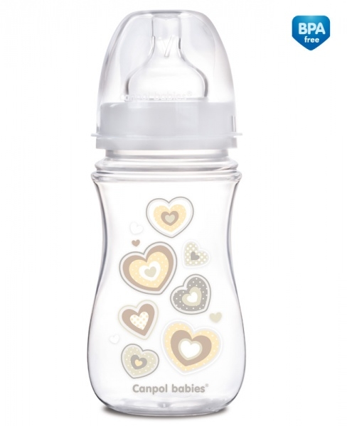 Antikoliková lahvička Newborn Canpol Babies - srdíčko
