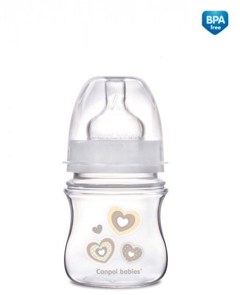 Antikoliková lahvička Newborn Canpol Babies - srdíčko