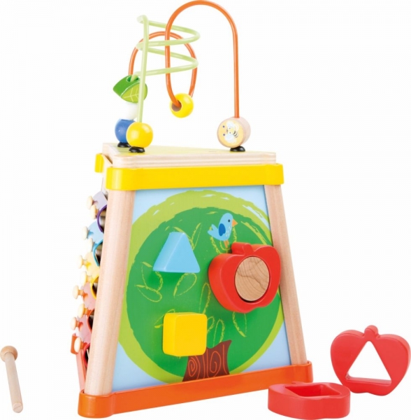 Edukační dřevěná kostka 30cm- labyrint