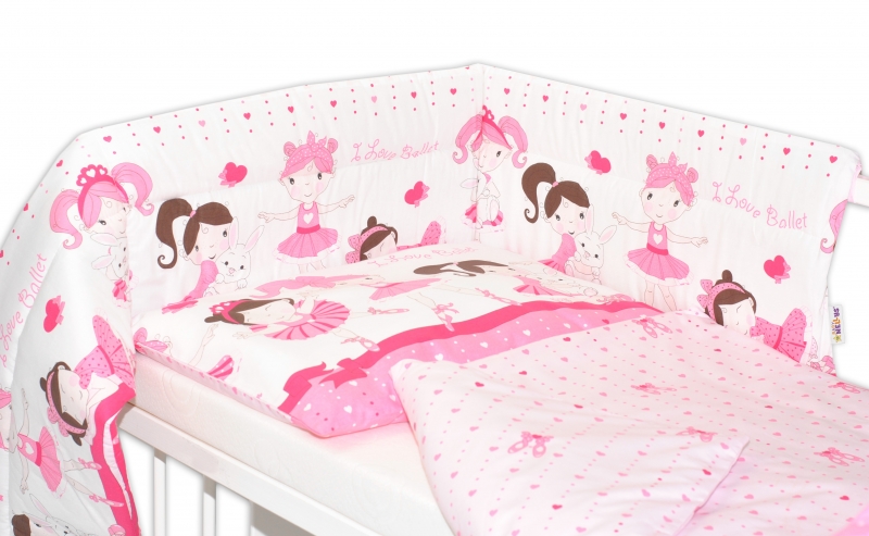 Mantinel s povlečením Princess Baby Nellys - růžová