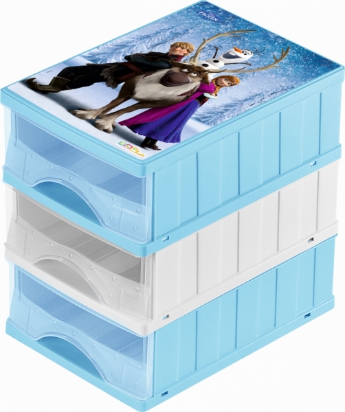 Keeeper Boxy na hračky - sada 3 šuplíků FROZEN
