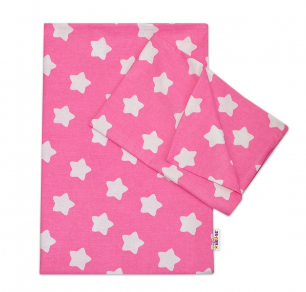 Fotografie Bavlněné povlečení 140 x 200/70x90 - Sweet Stars - růžová