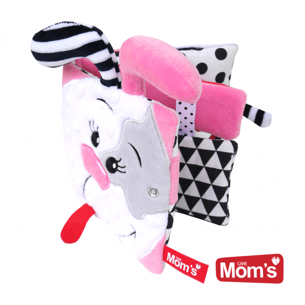 Hencz Toys Textilní knížka šustík se zrcátkem a kousátkem Pejsek Pinky