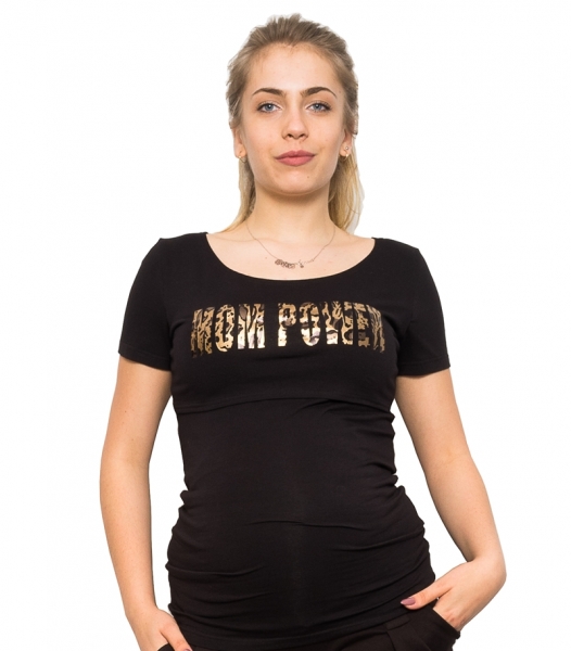Be MaaMaa Těhotenské a kojící triko - Mom Power, vel. L