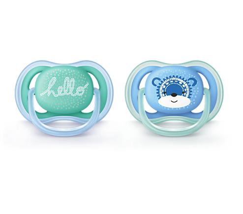 AVENT Dudlík Ultra Air Boy Deko, 6-18m - Medvídek/hello