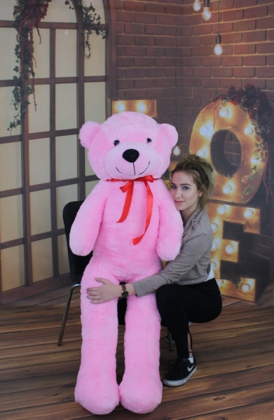 Plyšový medvěd 160cm - růžový