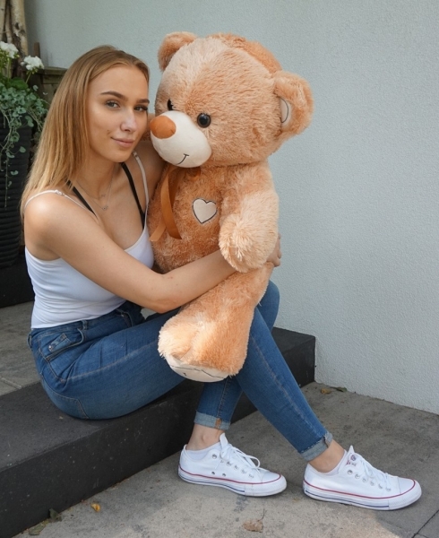 Plyšový medvěd 120cm - béžový