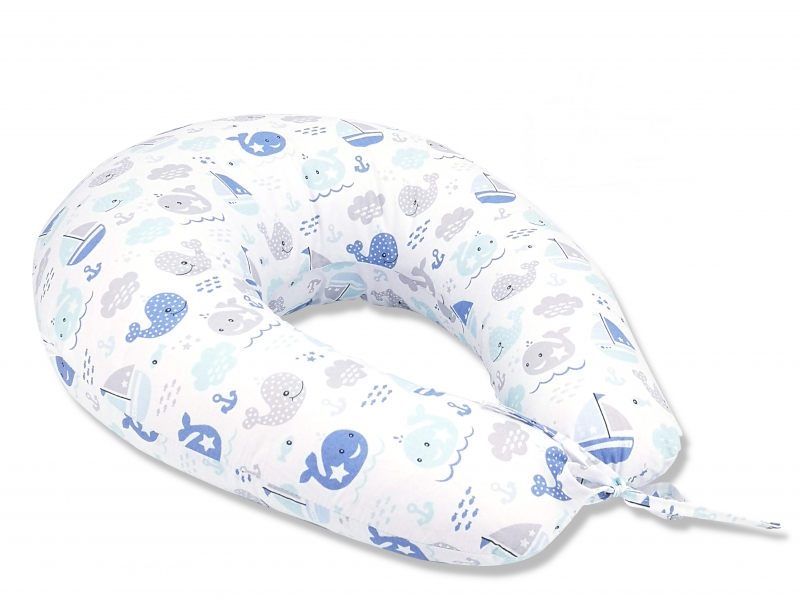 Baby Nellys Kojící polštář - relaxační poduška Multi Oceán Baby - modrý