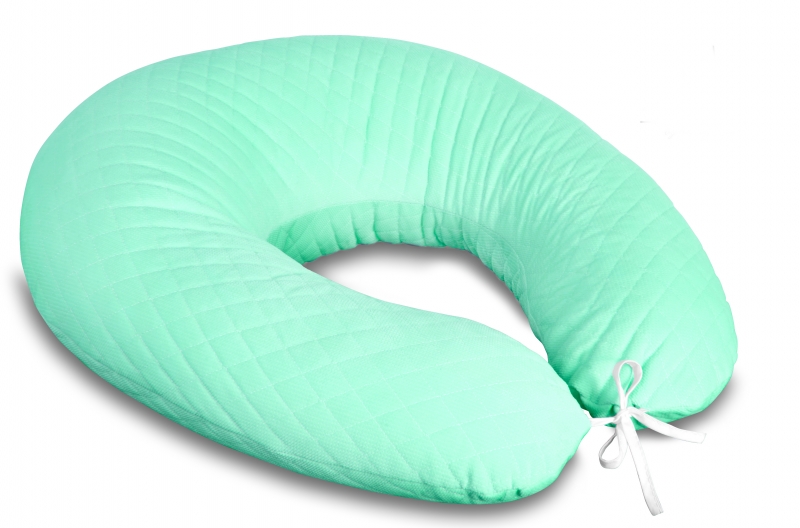 Kojící polštář - relaxační poduška 185 cm,Velvet lux Miminu, prošívaný - mátový
