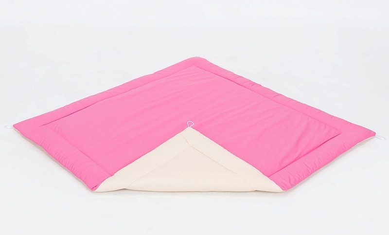 Mom Dad Mat for kids teepee tent - beige/dark pink