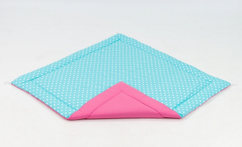 Dad Daddy Mat for children's teepee tent - turquoise pea/dark pink ()