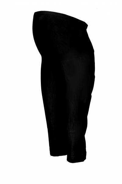 Be MaaMaa Těhotenské 3/4 kalhoty s elastickým pásem - černé, vel. XXXL