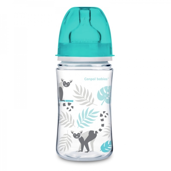 Canpol babies Antikoliková lahvička 240 ml Jungle - Lemuři, 1 ks